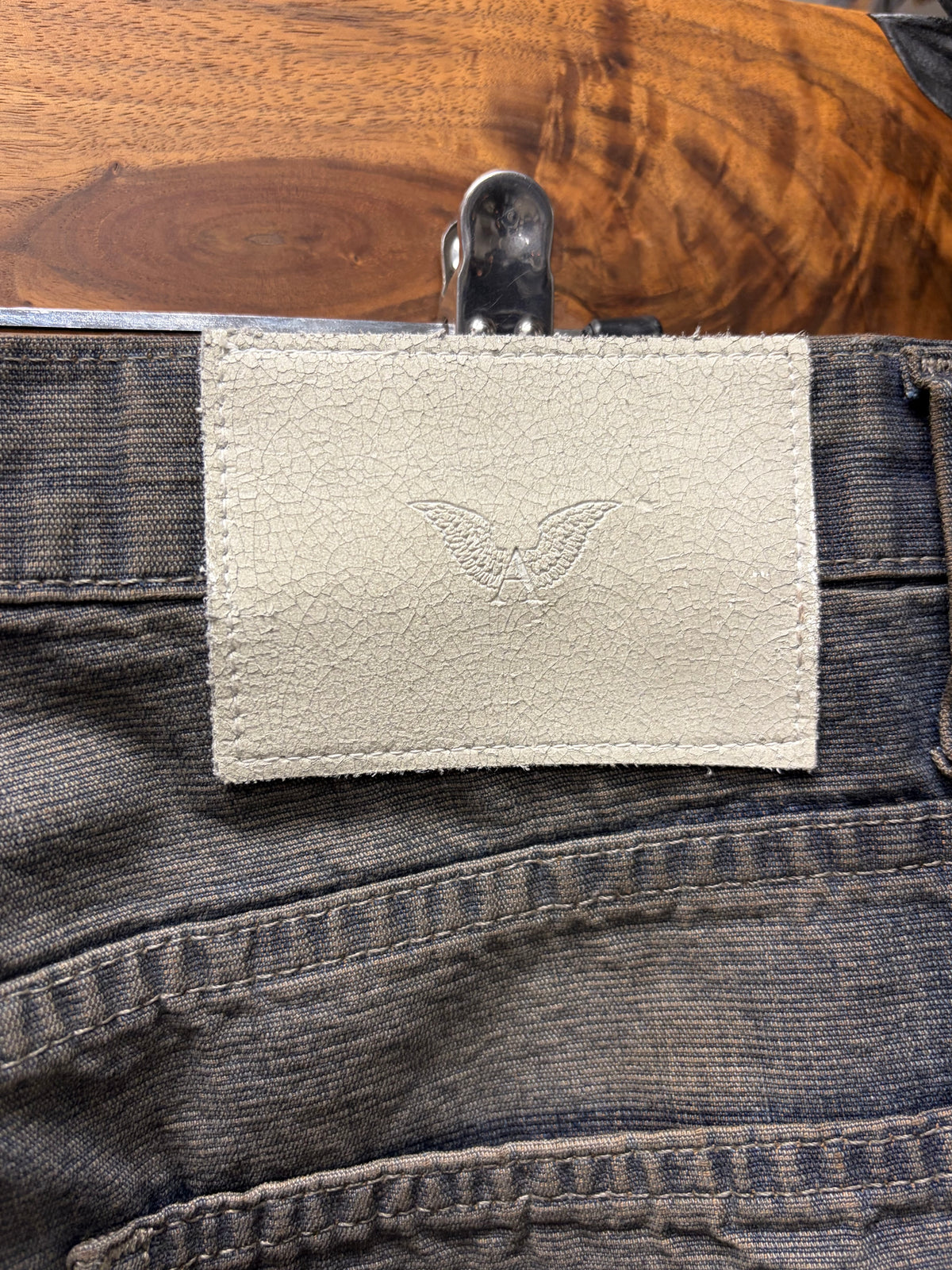 Alexander Digenova Grey Straight Leg ‘Duct Tape’ Denim