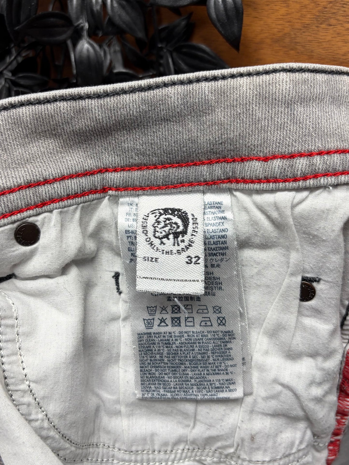 Diesel Washed Grey Skinny Jeans