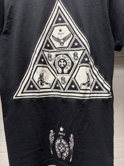 Vintage Chrome Hearts Foti ‘Pyramid’ Black Graphic T-Shirt