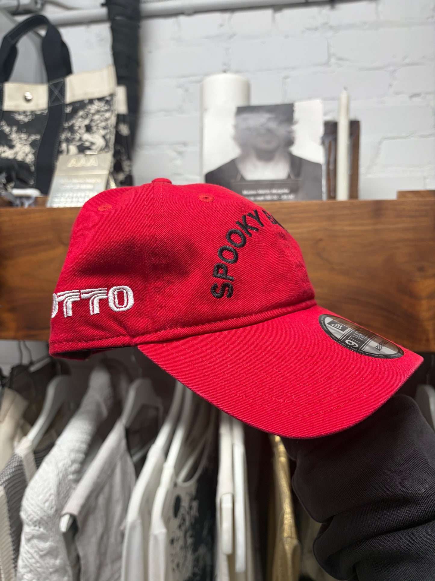 Kiko Kostadinov x Otto958 ‘Spooky Bauhaus’ Red Strap-Back Hat