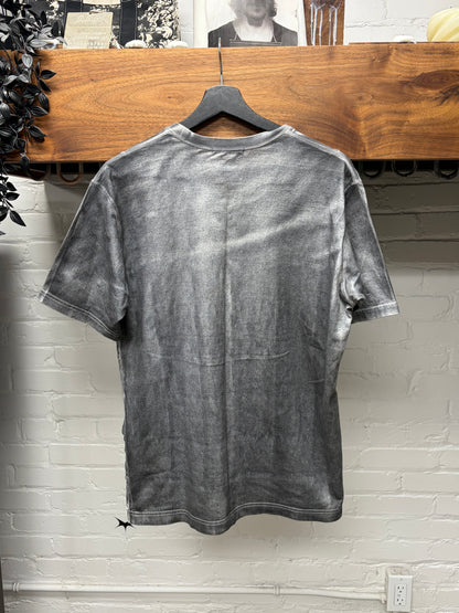 Issey Miyake ‘Grid Blocked’ 3D Grey Cotton T-Shirt