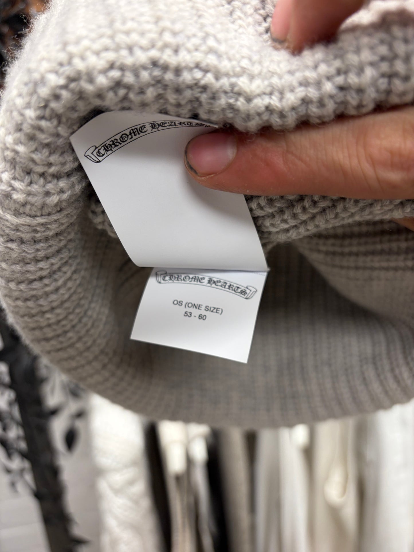 Chrome Hearts Lambskin Leather ‘Star Patch’ Cashmere Beanie