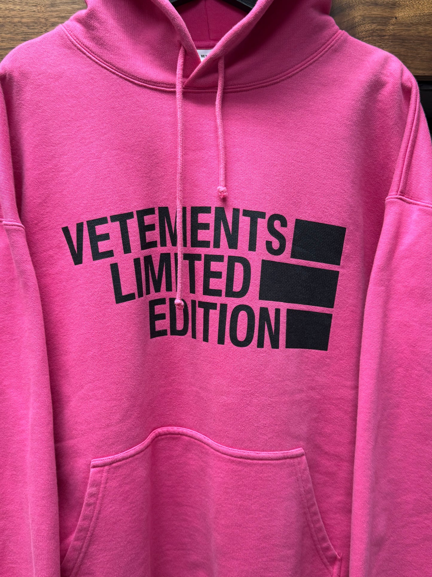 Vetements ‘Limited Edition’ Pink/Black Logo Hoodie