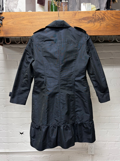 Burberry Black Mid-Length Trench Coat