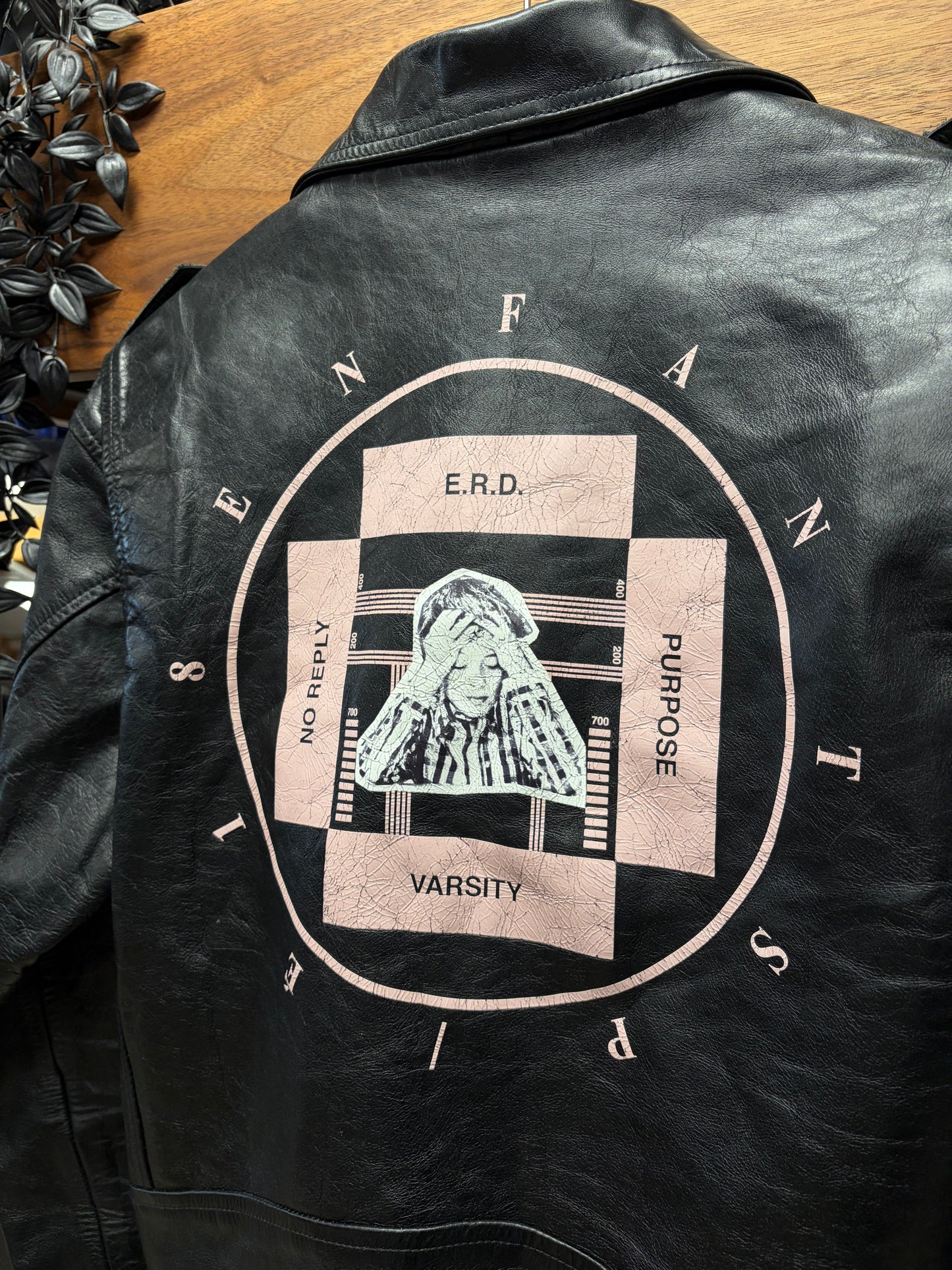 2016 Enfants Riches Déprimés ‘No Reply’ Black Leather Biker Jacket