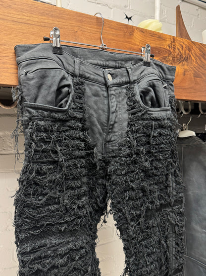 Alyx Studios x Blackmeans ‘Shredded’ Black Distressed Denim