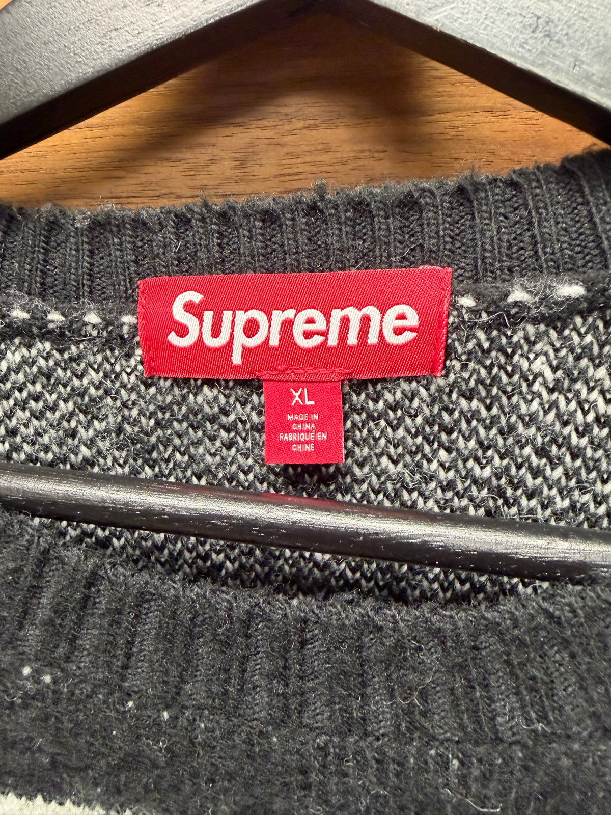 AW2024 Supreme Striped ‘New York’ Black/White Knit Sweater