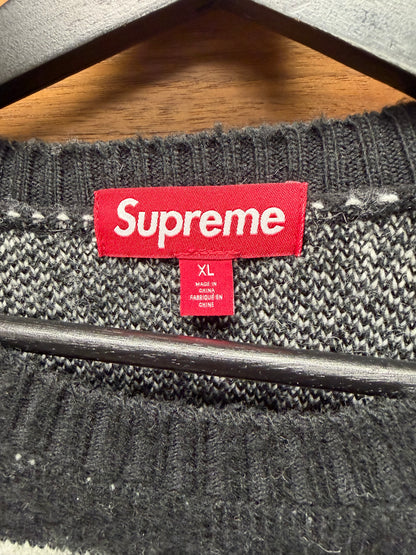 AW2024 Supreme Striped ‘New York’ Black/White Knit Sweater