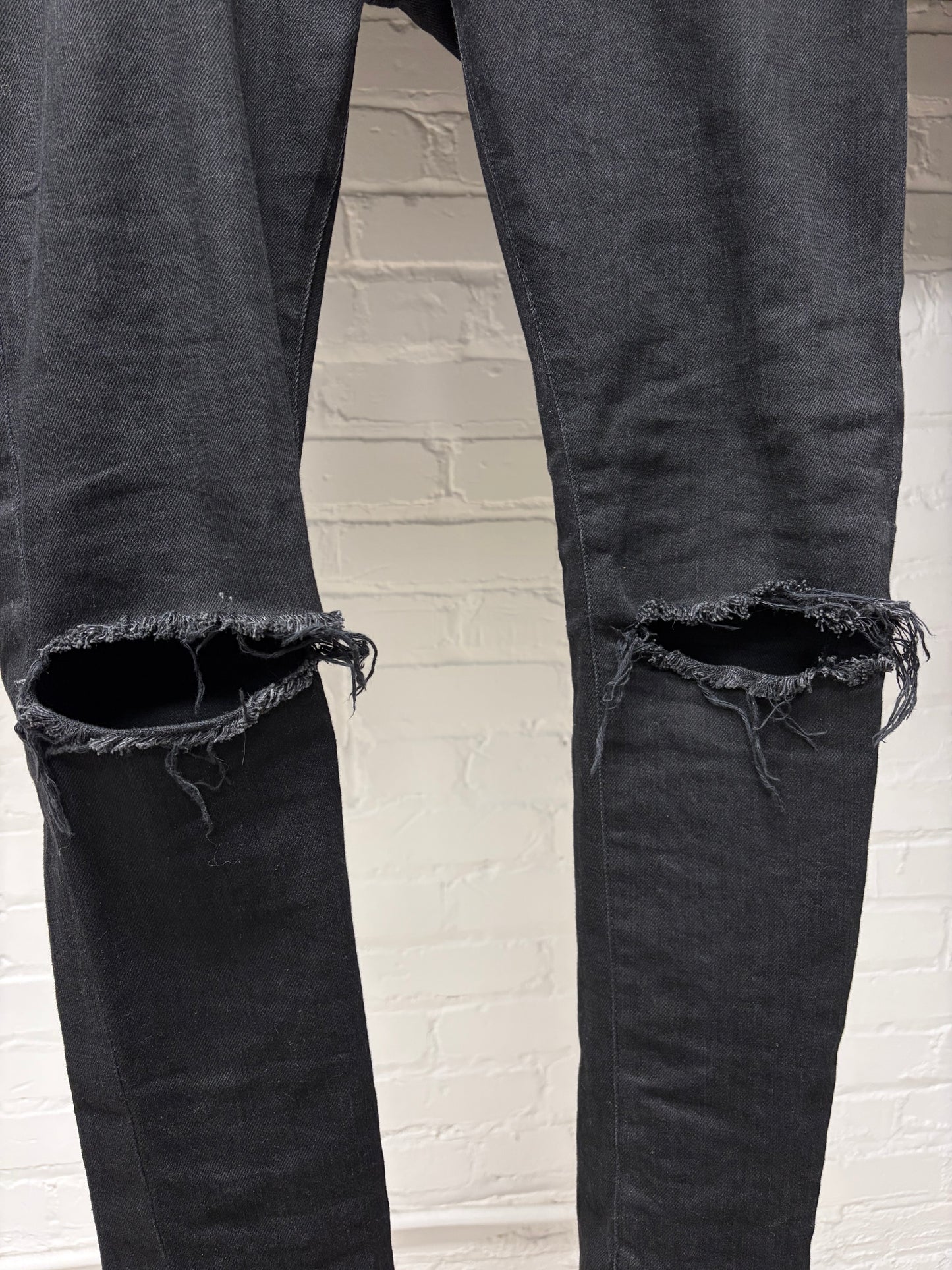 2015 Saint Laurent by Hedi Slimane ‘D02’ Distressed Black Denim