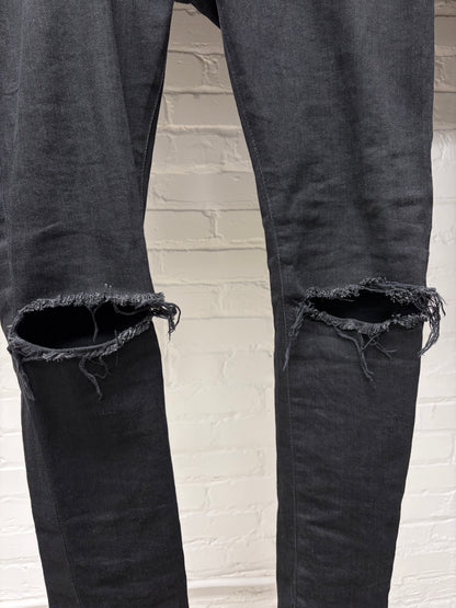 2015 Saint Laurent by Hedi Slimane ‘D02’ Distressed Black Denim