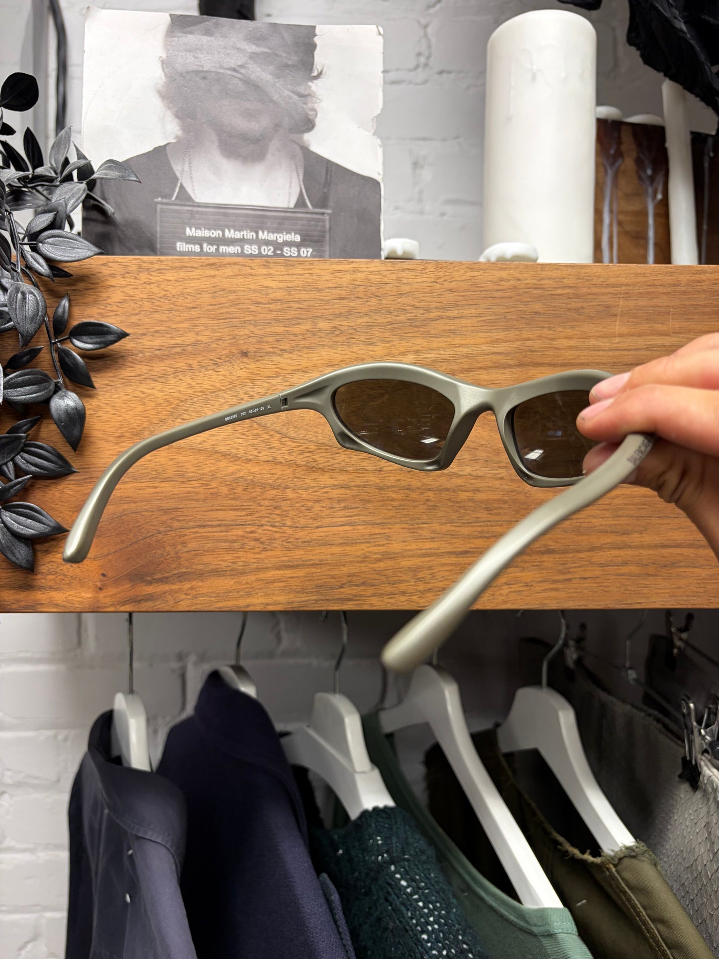 Balenciaga Bronze ‘Bat Rectangle’ Sunglasses