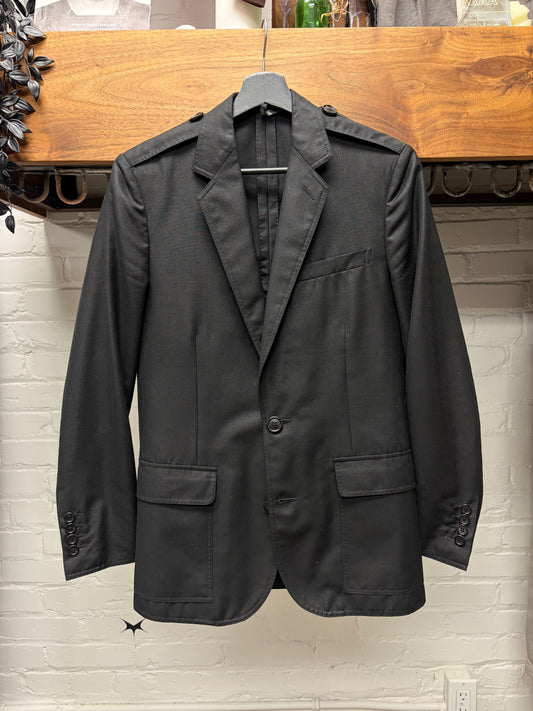 SS2007 Dior Homme by Hedi Slimane ‘We Look Good Together’ Waxed Cotton Black Blazer