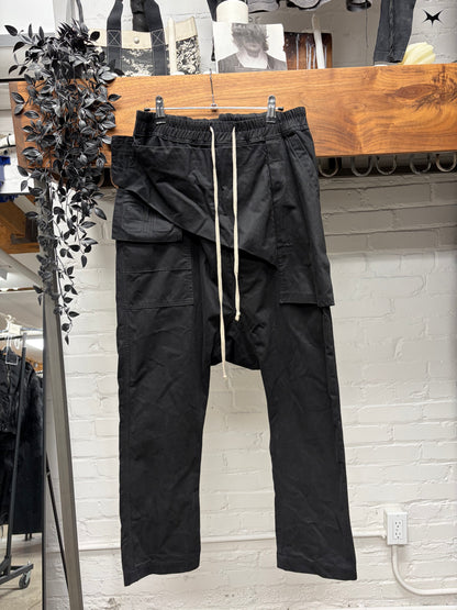 Rick Owens ‘Memphis’ Black Pod Drop Crotch Pants