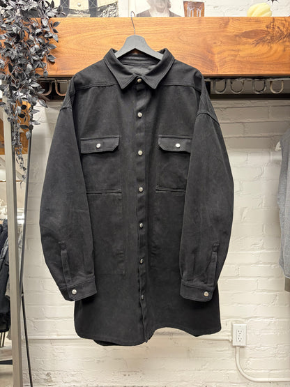 Rick Owens ‘Shoulder Strap’ Heavyweight Black Work-Shirt