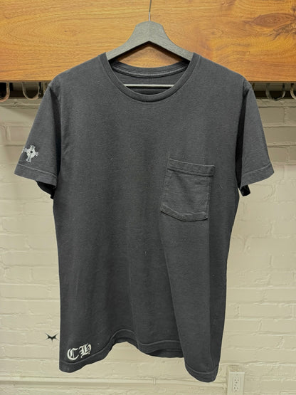 Vintage Chrome Hearts T-Bar Logo Black Graphic T-Shirt