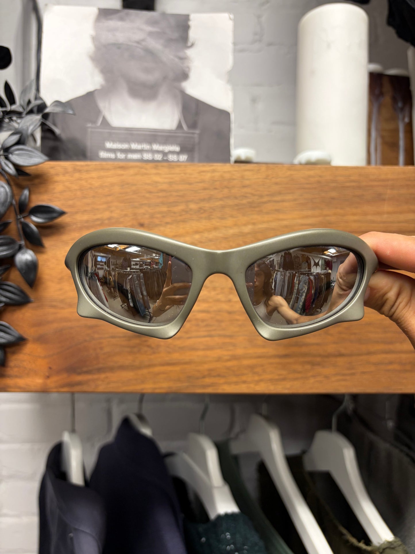 Balenciaga Bronze ‘Bat Rectangle’ Sunglasses