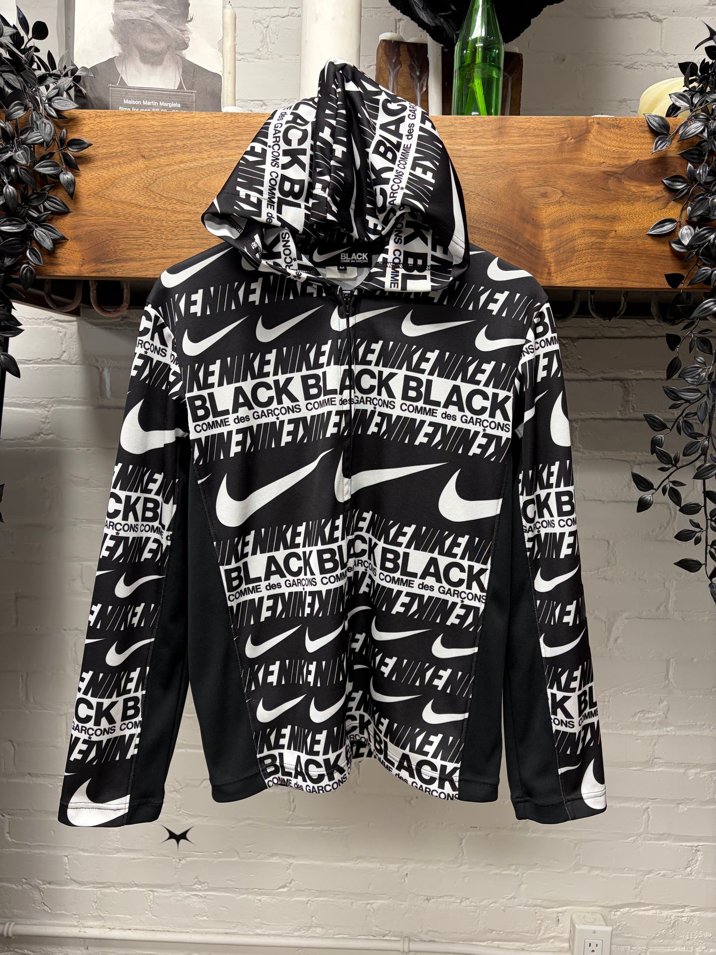 Comme Des Garçons Black x Nike Full Print Zip-Up Hoodie