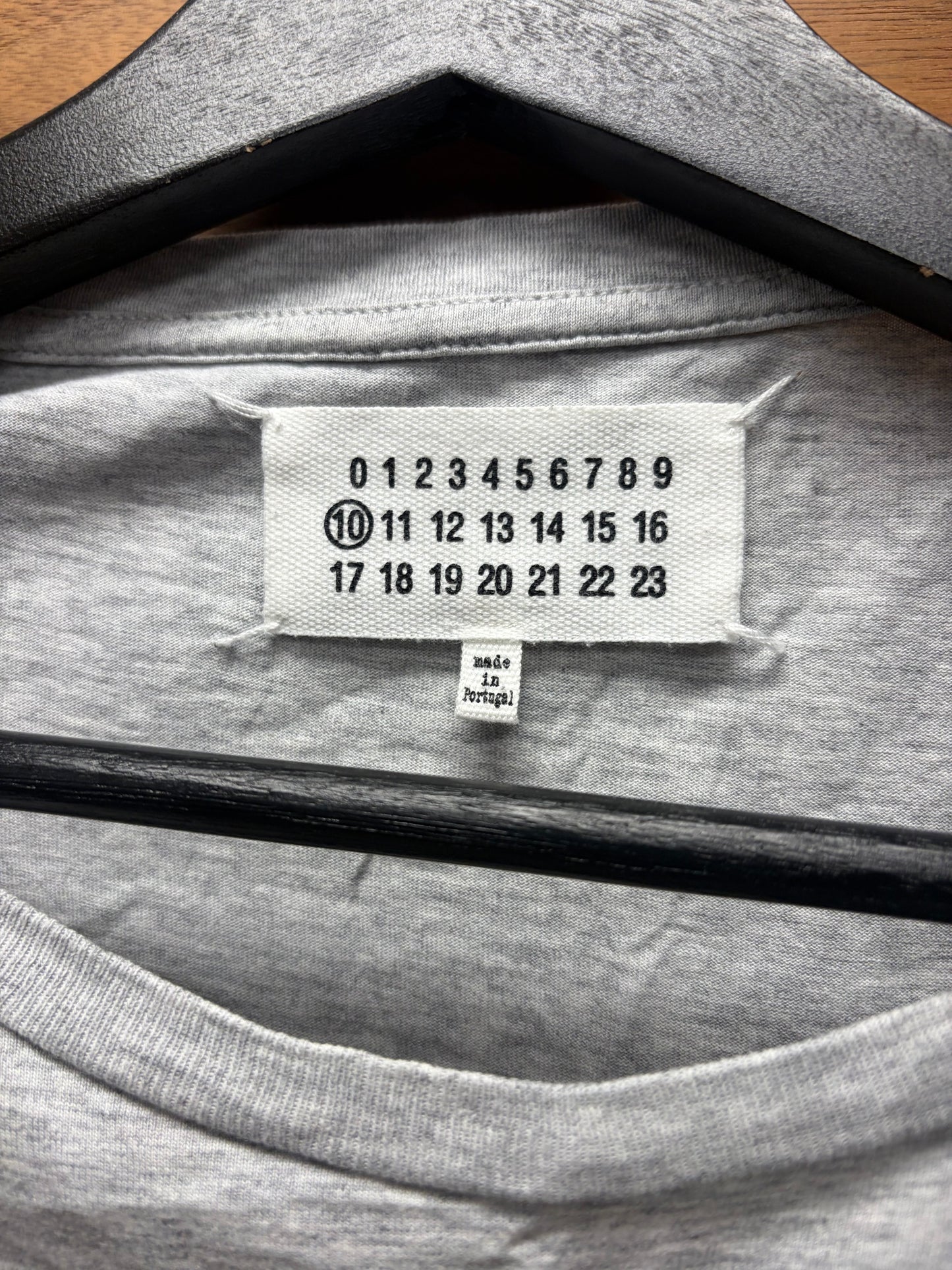 2017 Maison Margiela ‘Diamond Print’ Pocket Grey Cotton T-Shirt