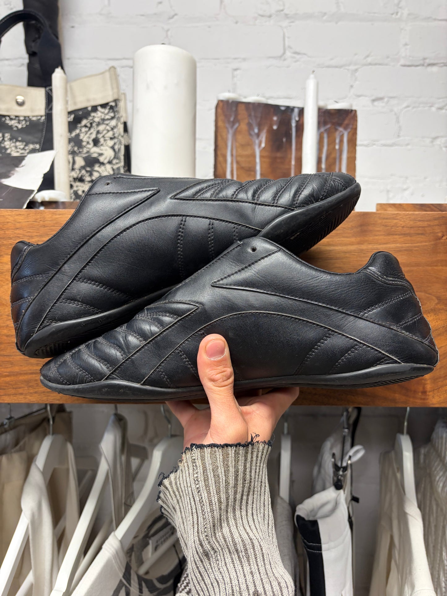 Balenciaga ‘Zen’ Black Leather Low Top Sneakers