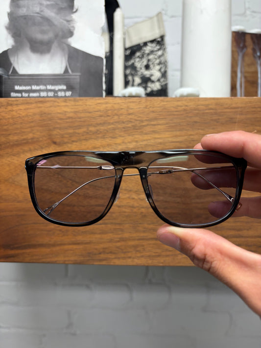 2000s Issey Miyake Tortoiseshell/Gold Sleek Metal Frame Sunglasses