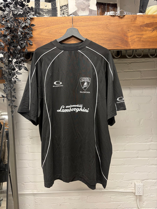 AW2025 Balenciaga x Lamborghini Black Mesh Jersey