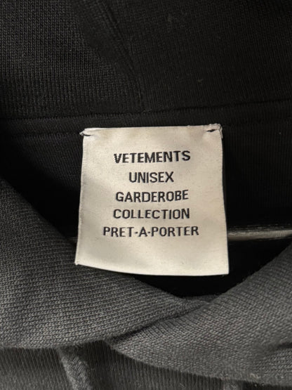 Vetements ‘Oval Logo’ Heavyweight Cotton Black Oversized Hoodie