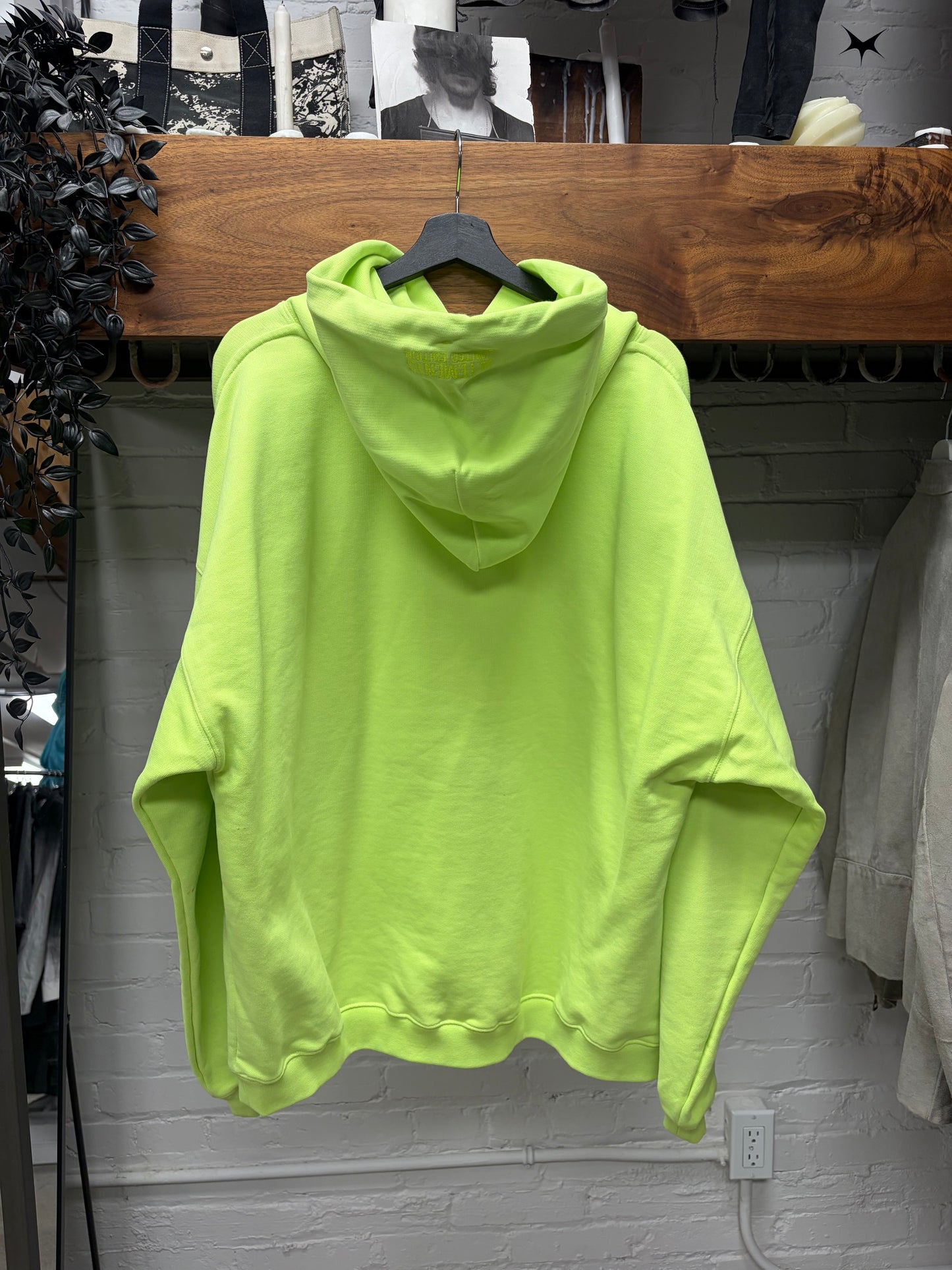 Vetements Limited Edition Electric Green Logo Hoodie