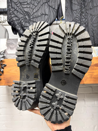 Balenciaga ‘Hummer’ Black Buffed Calfskin High Top Boots