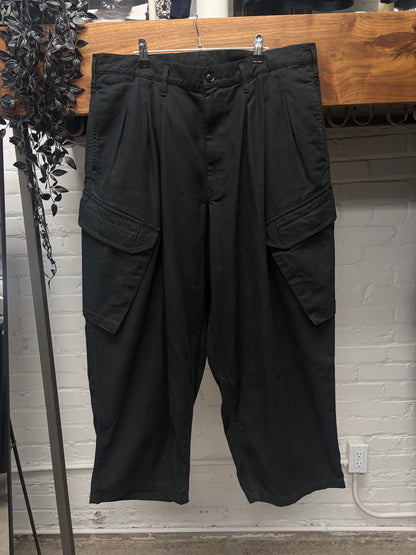 Yohji Yamamoto ‘Black Scandal’ Balloon Cut Cotton Canvas Sarousel Trousers