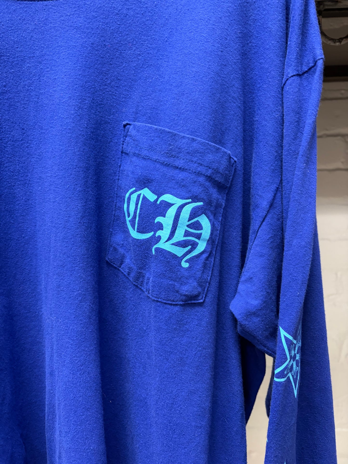 Chrome Hearts ‘Star Logo’ Blue CH Long Sleeve Shirt