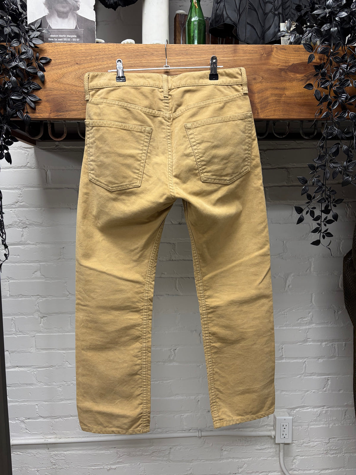 AW2002 Junya Watanabe ‘Jewel’ Pink Cross Studded Moleskin Bootcut Pants