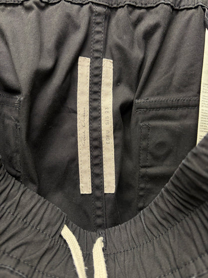 SS2023 Rick Owens ‘Edfu’ Black ‘Bauhaus’ Cargo Joggers