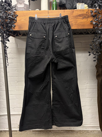 AW2024 Rick Owens ‘Porterville’ Bela Black Wide Leg Pants