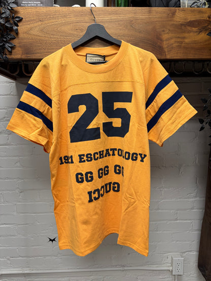 Gucci Maison de ‘L’Amour’ Yellow/Navy Oversized Jersey Short Sleeve T-Shirt