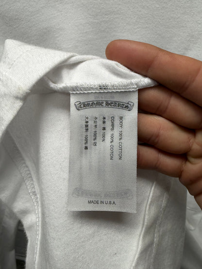 Chrome Hearts Blue/White Scroll Logo Long Sleeve Shirt