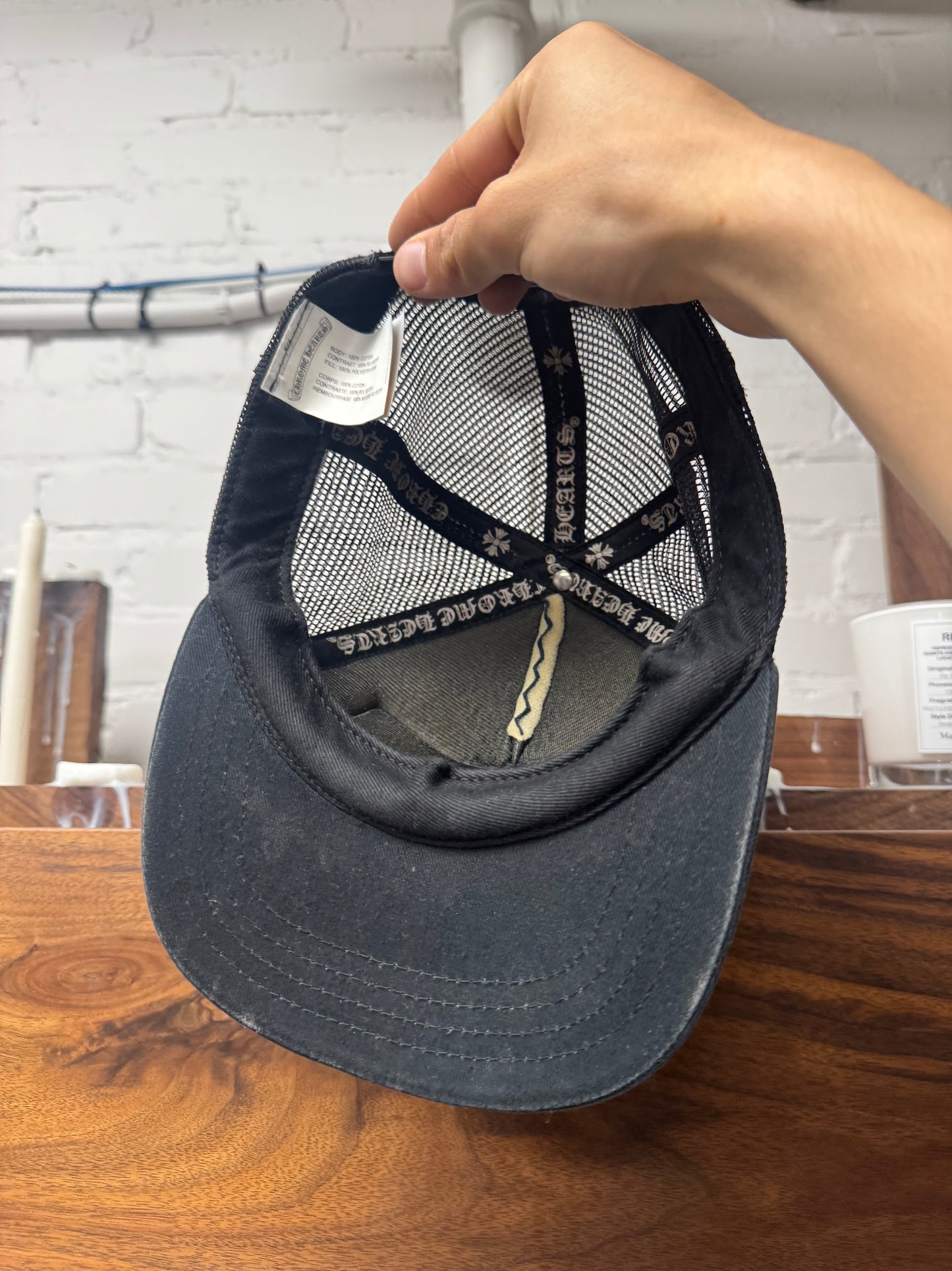 Chrome Hearts ‘Honolulu’ Black Mesh Trucker Hat