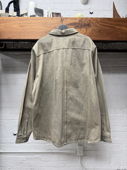 Rick Owens DRKSHDW ‘Mineral/Pearl’ Washed Denim Overshirt