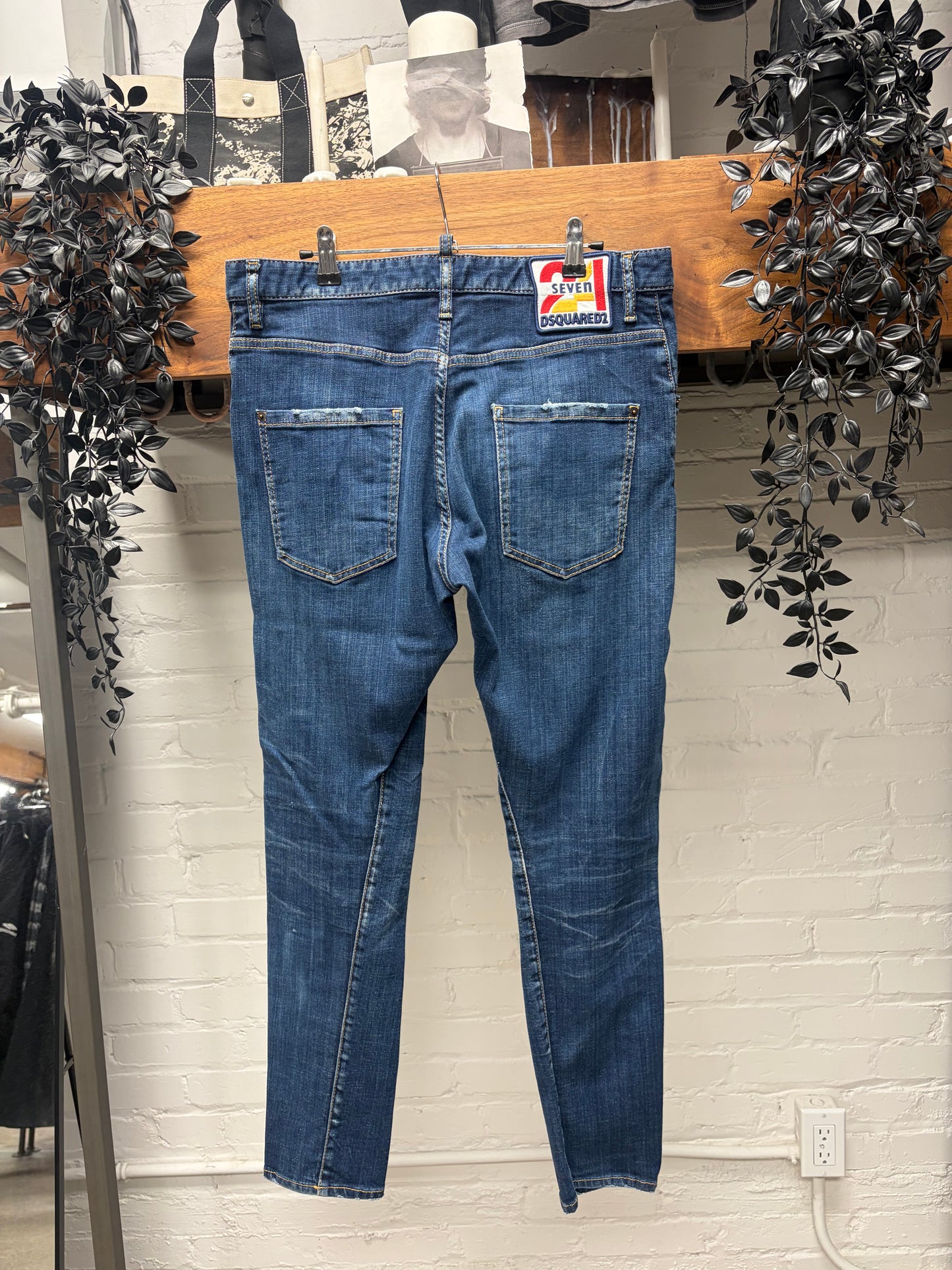 SS2023 Dsquared2 Blue ‘DS24/7’ Skinny Jeans