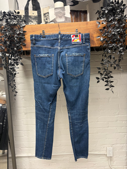 SS2023 Dsquared2 Blue ‘DS24/7’ Skinny Jeans