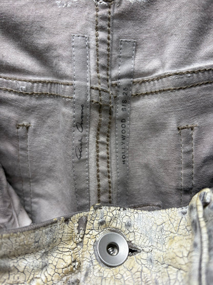 SS2025 Rick Owens ‘Hollywood’ Milk Crackled ‘Headon’ Denim