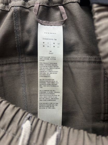 Rick Owens ‘Creatch’ Dust Brown Drawstring Cargo Pants