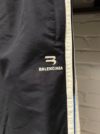 2021 Balenciaga ‘3B Sports Icon’ Logo Black Striped Track Pants