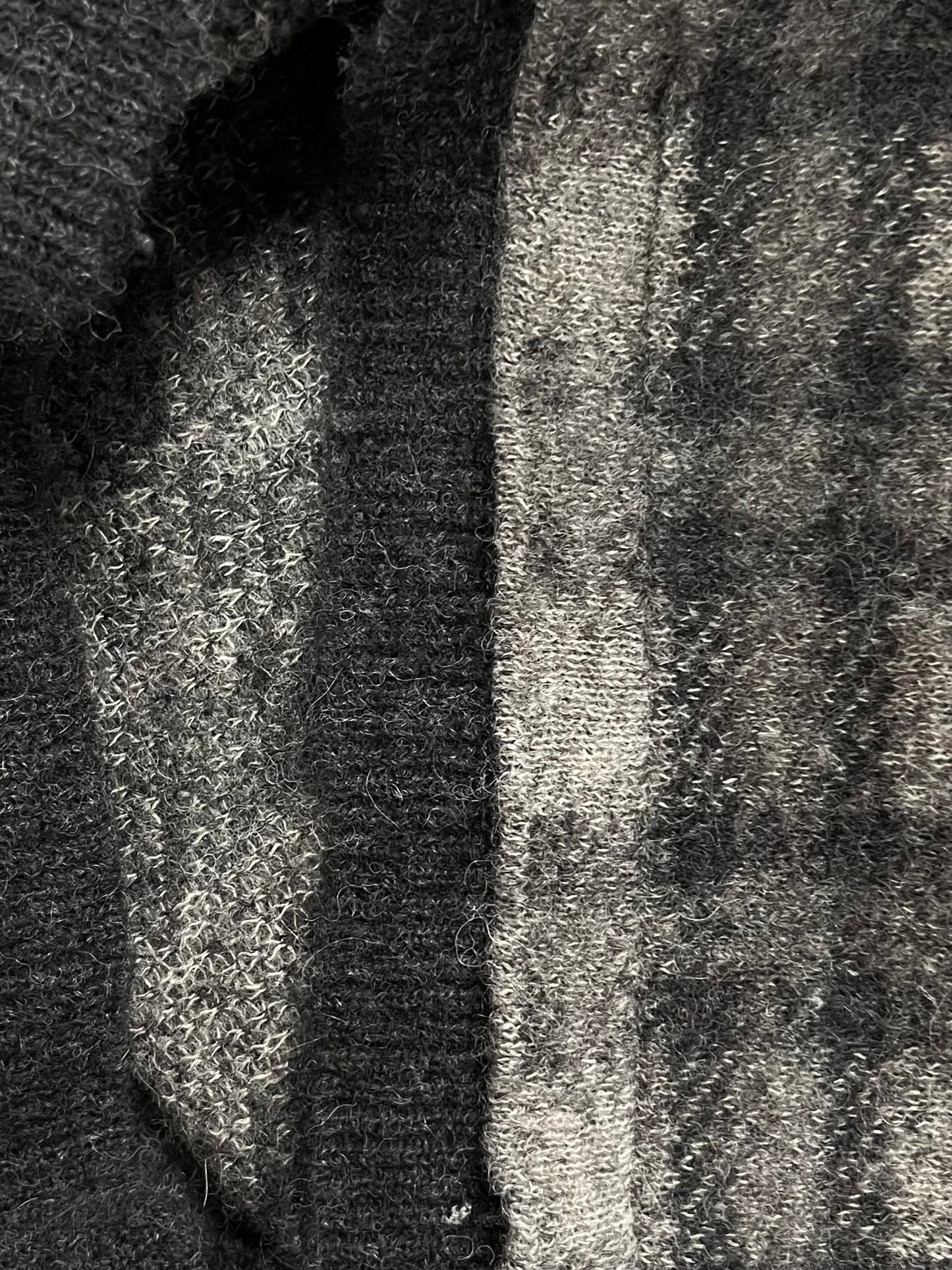 Yohji Yamamoto Pour Homme Grey Grid Knit Sweater