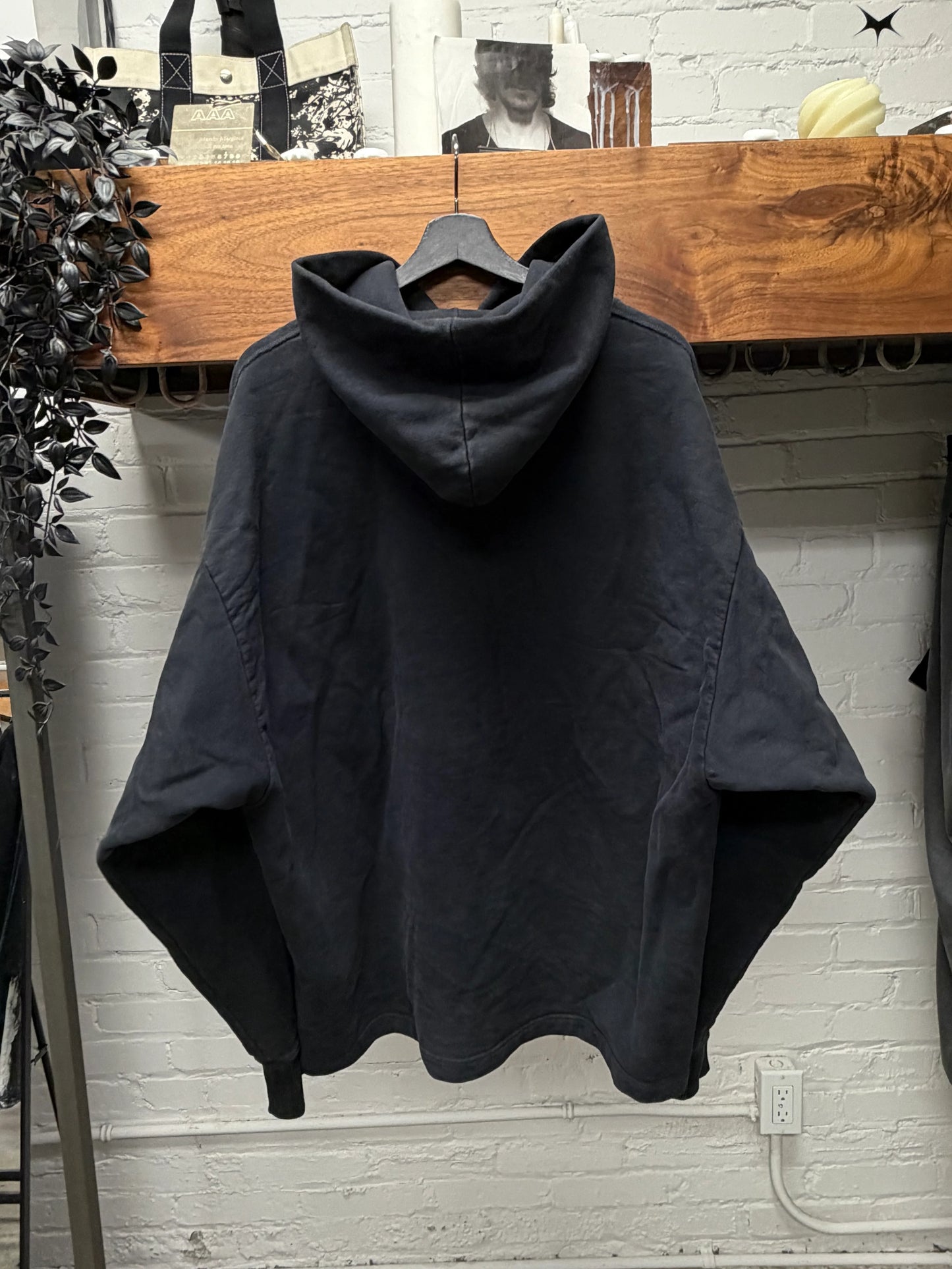 Acne Studios Heavyweight Organic Cotton Black Oversized Logo Hoodie