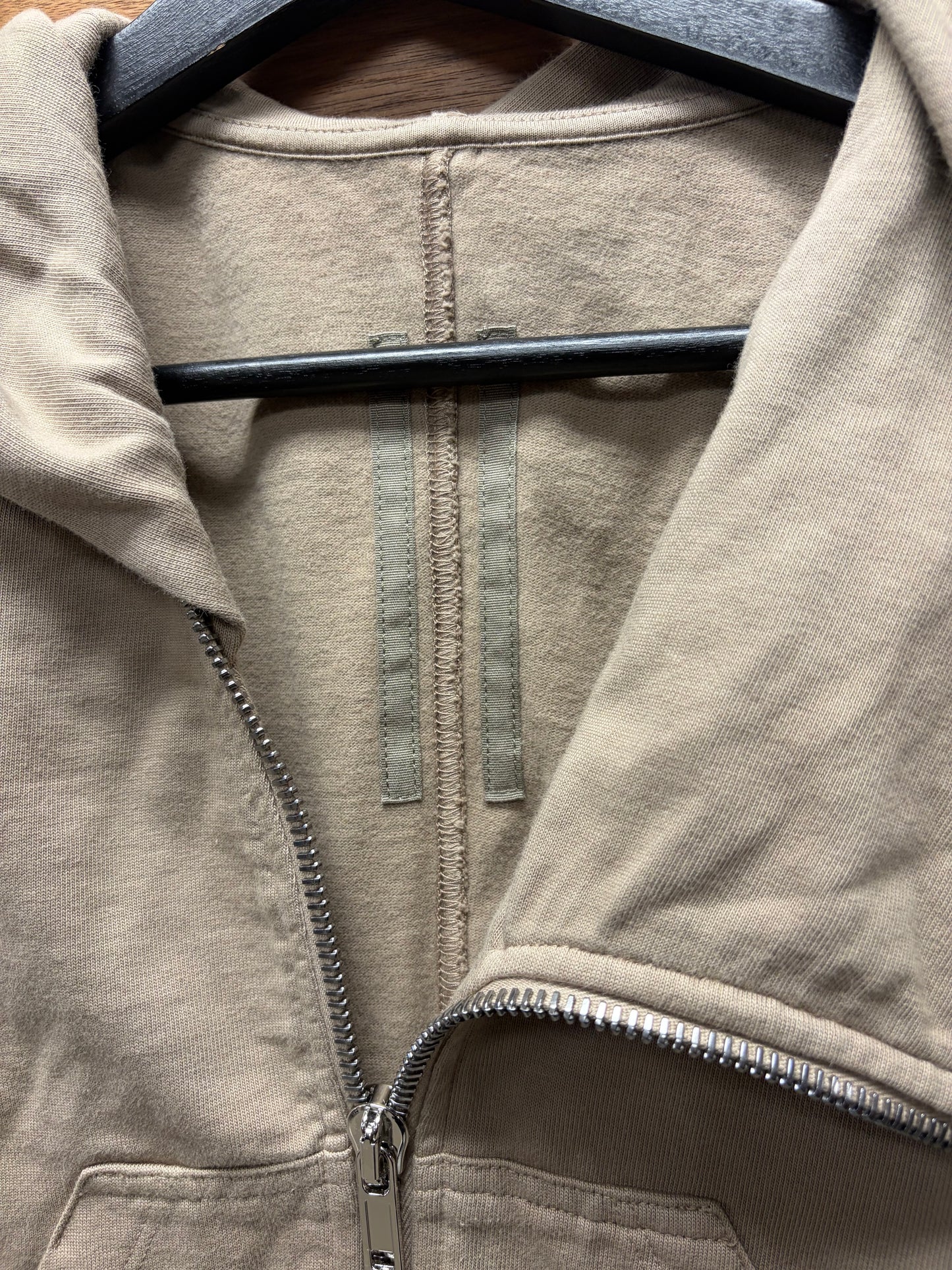 Rick Owens ‘Mountain’ Dirty Pearl Zip-Up Hoodie