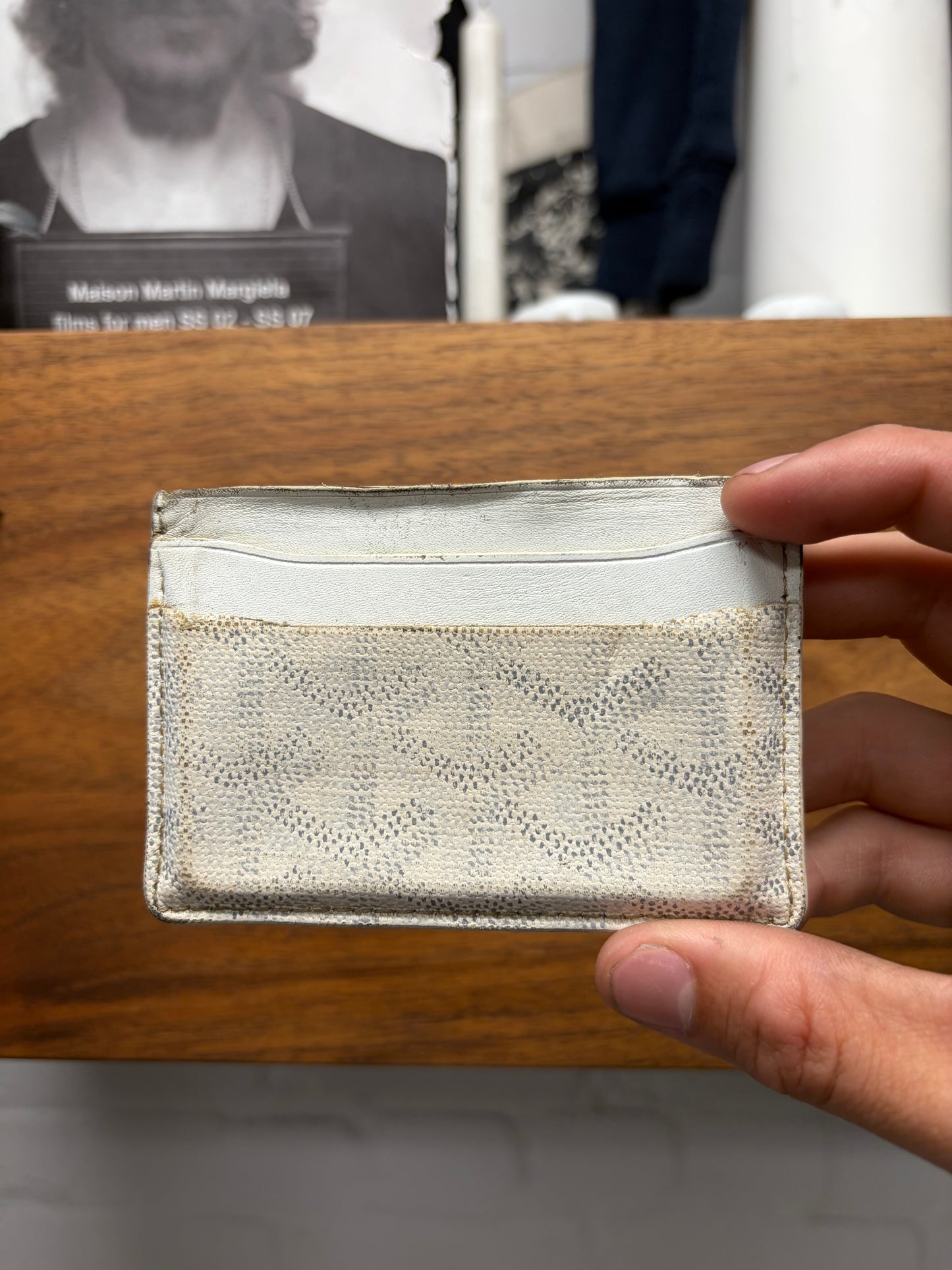 Goyard ‘Saint Sulpice’ White Leather Cardholder Wallet