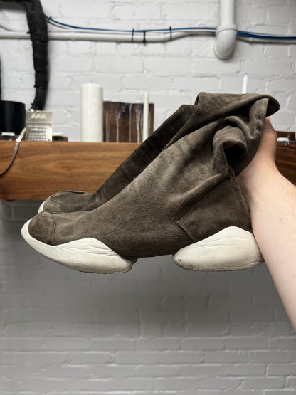 Rick Owens ‘Dark Dust’ Brown Suede Sock Runners