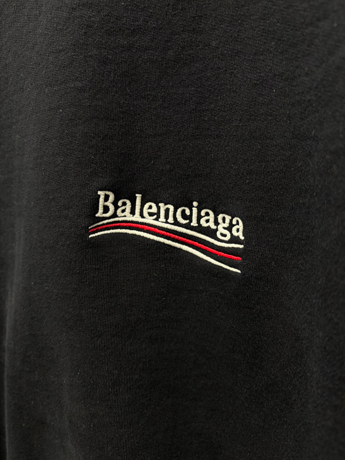 2021 Balenciaga ‘Campaign Logo’ Black Crewneck Sweatshirt