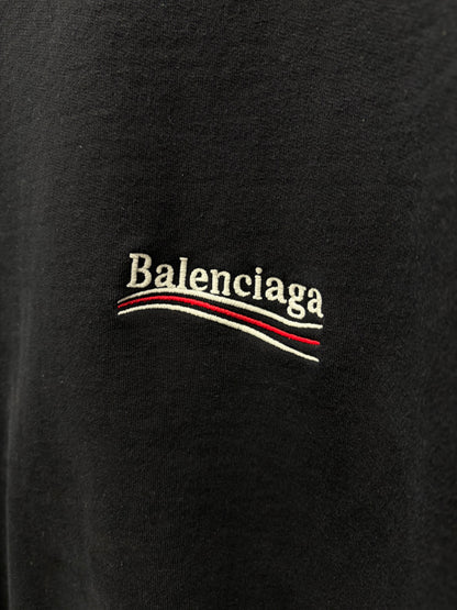 2021 Balenciaga ‘Campaign Logo’ Black Crewneck Sweatshirt