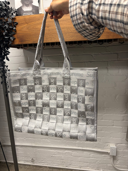 SS2024 Supreme Metallic Silver ‘Woven’ Tote Bag